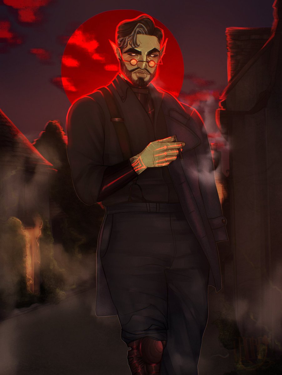 two dudes from the many ravenloft based worlds I have with <a href="/Isa_Mulinacci/">Isa</a> :) don’t tell wotc we’re doing horrible things to rudolph van richten (pose sources are silenceinsilver on deviantart and tommy ton photography!)