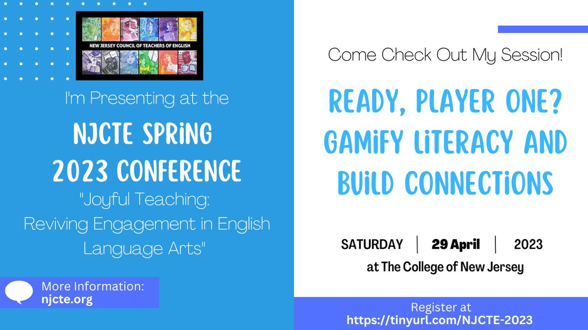 Can’t wait to present at @NJCTENews tomorrow with @cait_burnup! 🎉 #TheRegional #njcte #njcte23 #nctevillage