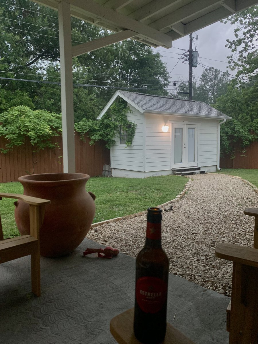 Chaseduh's tweet photo. Nothing quite like having a drink on the patio during a Texas thunderstorm. https://t.co/8L1PZ4t3G4