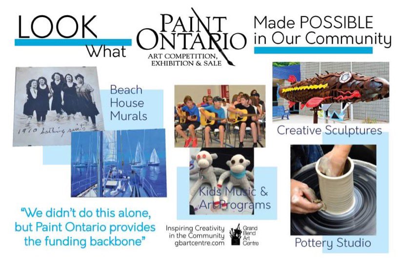 Paint Ontario Makes Creativity Happen To business PO brings over 2000 people to the community. To residents, PO brings a creative experience hard to find all in one place. Over 200 original pieces of art, generous and coveted awards. Full story paintontario.com