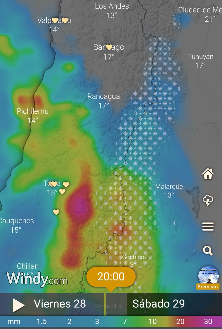 EdoWeatherman's tweet photo. Si de aquí a las 21:00 horas ya hay lluvia fuerte en sectores de la región de O'Higgins, entonces el modelo europeo será el acertado y eso significa que regiones de Valparaíso y Metropolitana recibirán buena cantidad de agua, especialmente en Santiago y comunas que lo rodean. https://t.co/REhajA7ZC1