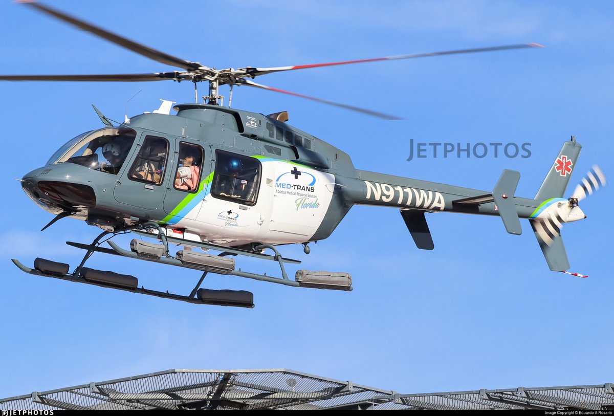 KTPAtweeter's tweet image. #PlaneAlert ICAO: #AC9C57 Tail: #N911WA 
Owner: #Bayflite
Aircraft: #Bell 407
2023/04/28 18:41:20
#B407 #AirAmbo #MedicalEvac cdn.jetphotos.com/full/5/31264_1… 
globe.adsbexchange.com/?icao=AC9C57&amp;amp;s…