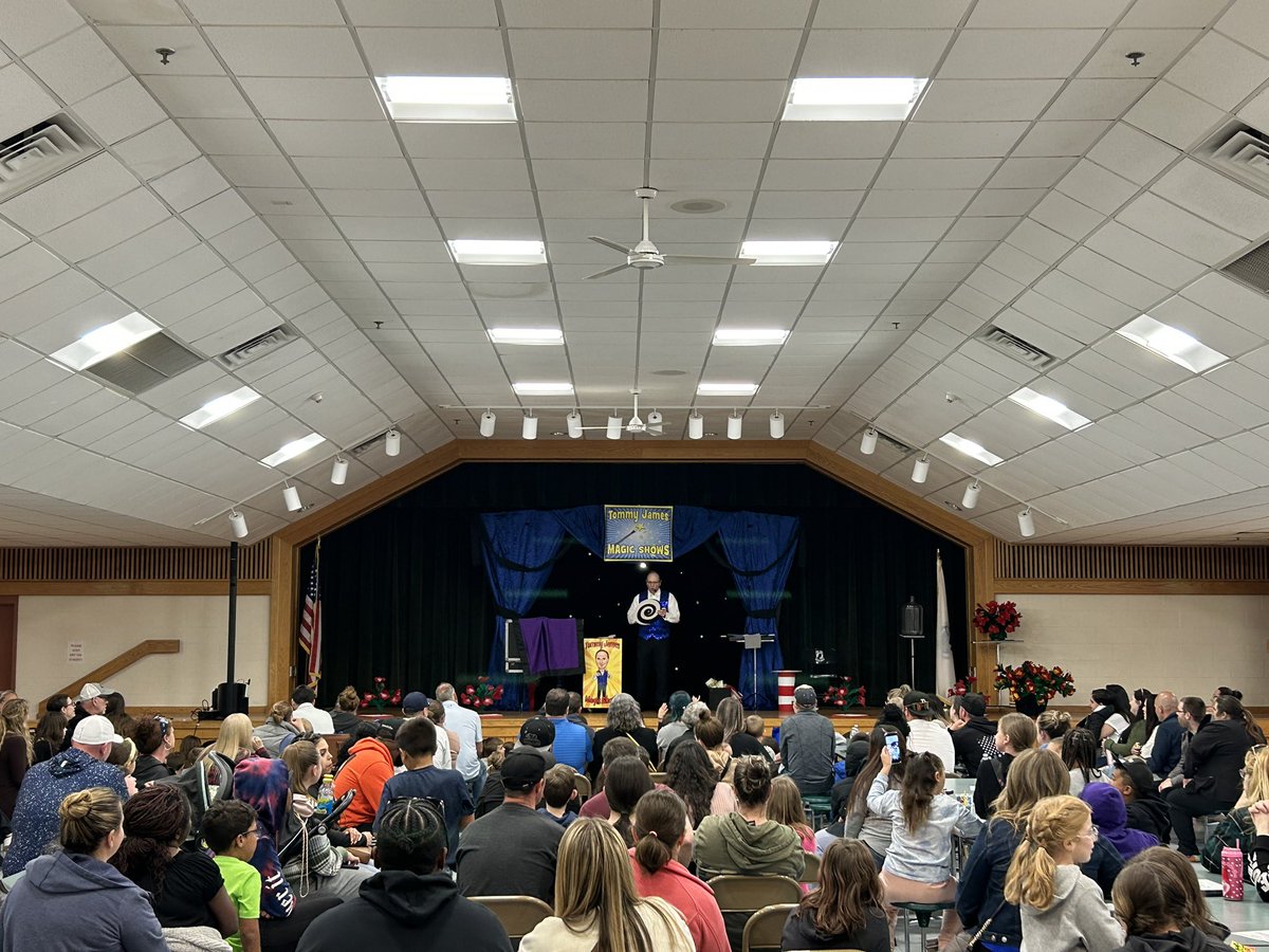 Wow! So wonderful to see so many students and their families attend our magic show with Tommy James this evening! Thanks to our PTG for sponsoring this event! #discoverthemagicoflearning