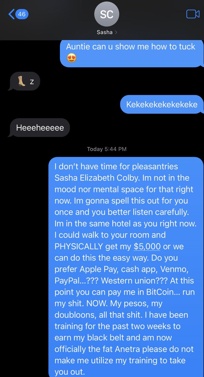 MistressIBrooks's tweet photo. I’m done playing games with you. Run my shit. (Also please ignore our last text)  @sashacolby https://t.co/MoqQLRUPS4