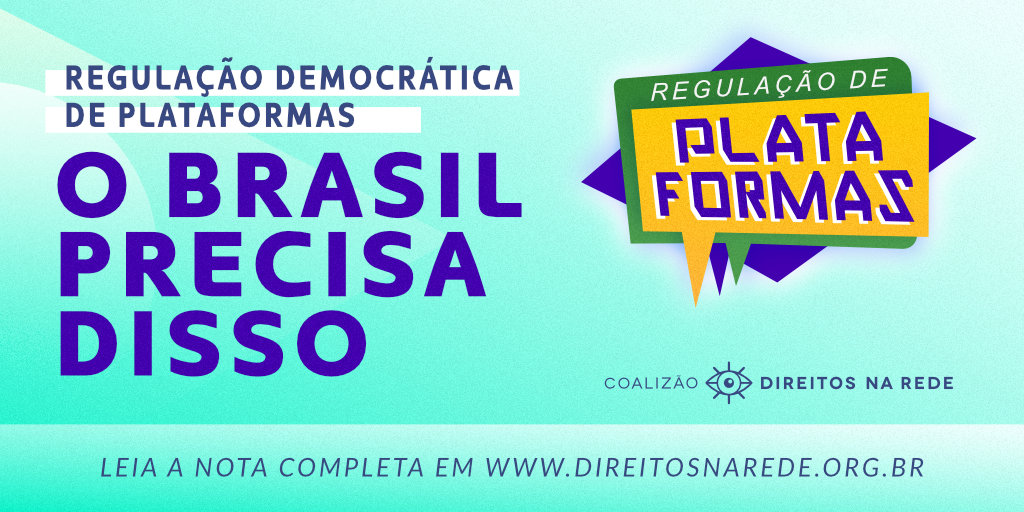 cdr_br's tweet photo. 🚨‍🗨️A Coalizão Direitos na Rede torna público documento em resposta ao novo relatório sobre o Projeto de Lei 2.630 de 2020, divulgado pelo deputado Orlando Silva (PC do B-SP)
https://t.co/tIMQOeALsd https://t.co/TEnb4hhV3y