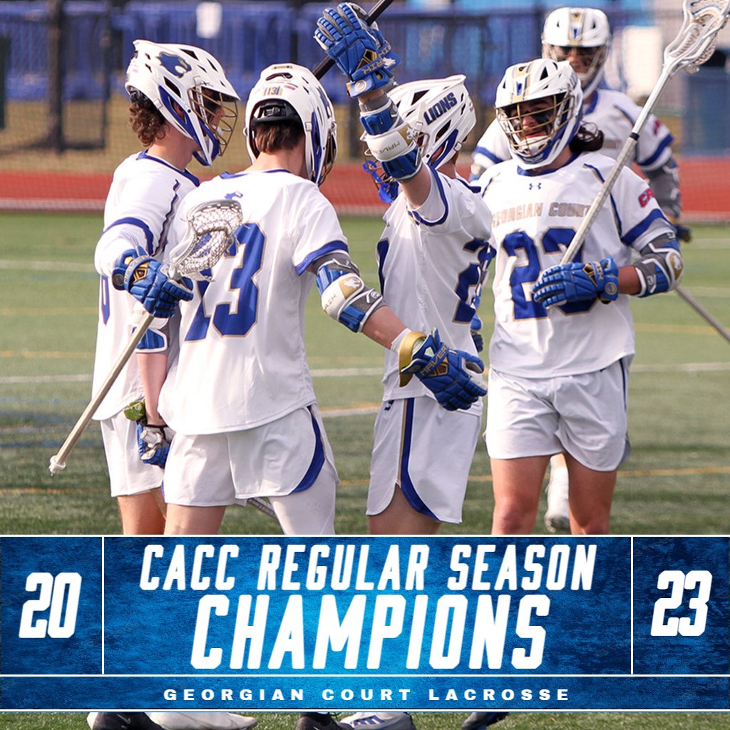 GCULions's tweet photo. .@GeorgianCourtML finished the CACC regular season a perfect 7-0 and are your 2023 regular season champions! #GoLions

Recap |
https://t.co/Q9aXzrvy1y https://t.co/fXYrqOzE5k