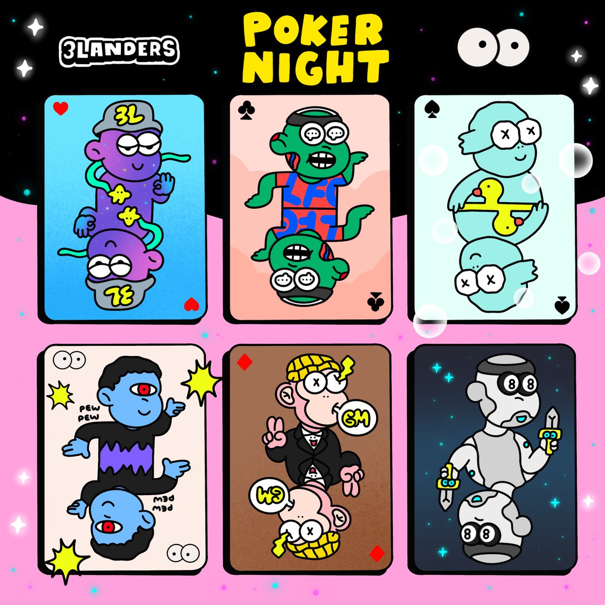 Poker night in <a href="/3LandersNFT/">3Landers 👀</a> tonight 4/28 at 8pm EST for holders with prizes 👀. Sign up in discord! Starting exactly on time so don’t be late ⏰