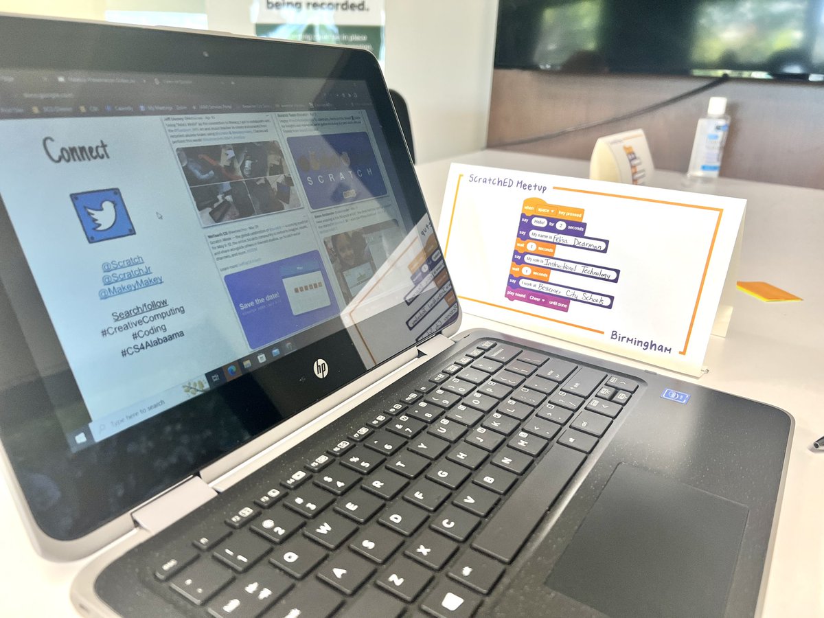aprilpc's tweet photo. Today was a great day connecting with #educators at the #ScratchEDMeetupBham to explore, play, create and brainstorm plans to integrate #CS in any content area.  Looking forward to continuing conversations and plans! #CS4Alabama #coding @scratch Thanks for co-hosting @uab_atim! https://t.co/8zdLs08Id2
