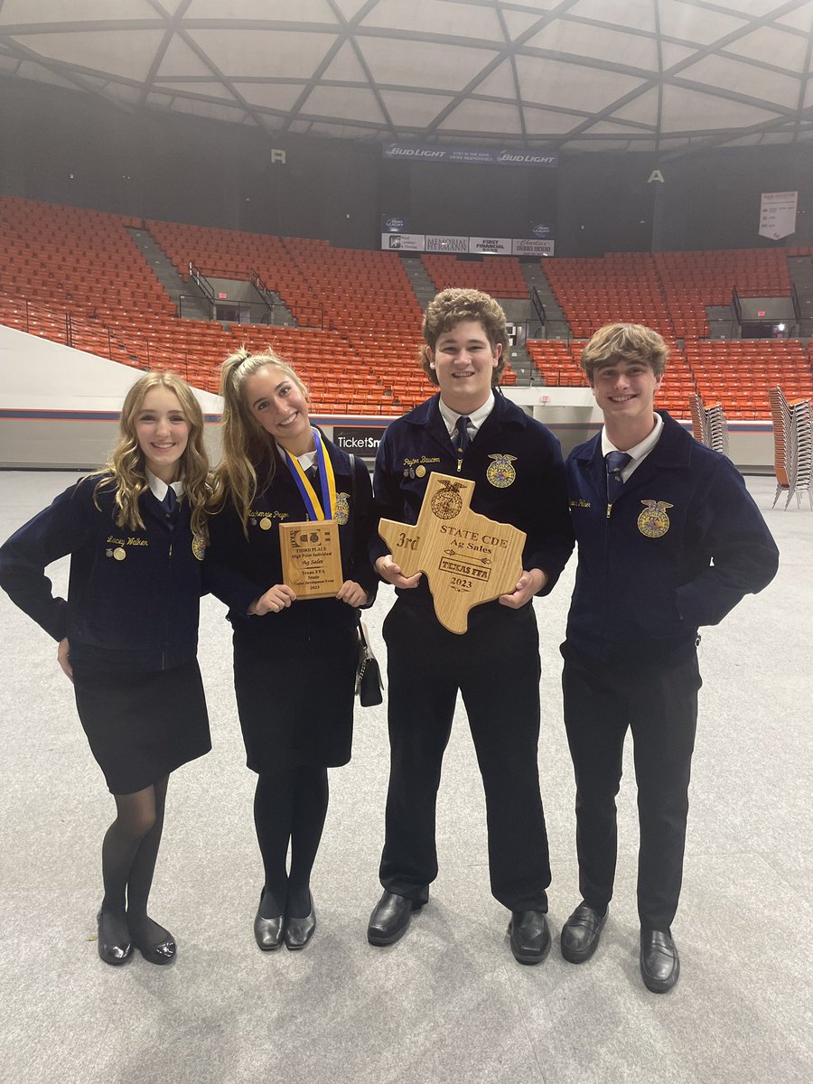 Congratulations to the Ag. Sales Team on their 3RD PLACE STATE WIN 🏆