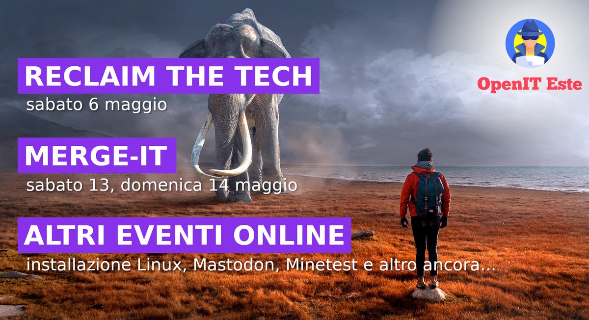 Open Source Italia (@open_source_ita) on Twitter photo RT @loviuz86@mastodon.uno
📣 Partecipa con noi a eventi unici a maggio sull'attivismo e libertà digitali!
este.linux.it/news/attivita-…
mastodon.uno/@loviuz86/1102… RT @loviuz86@mastodon.uno
📣 Partecipa con noi a eventi unici a maggio sull'attivismo e libertà digitali!
este.linux.it/news/attivita-…
mastodon.uno/@loviuz86/1102…