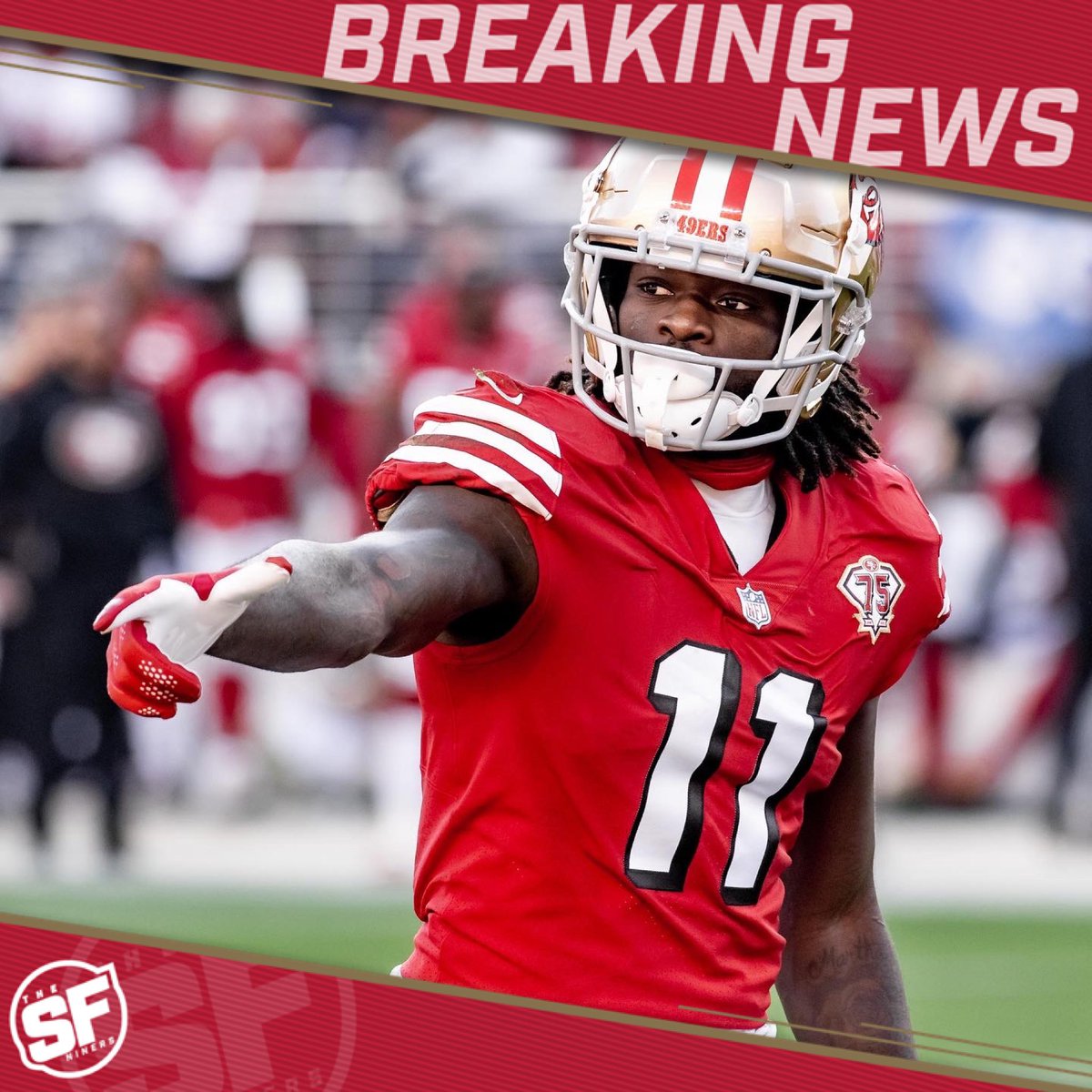 TheSFNiners's tweet image. The #49ers have officially picked up the 5th-year option for WR Brandon Aiyuk, per @RapSheet