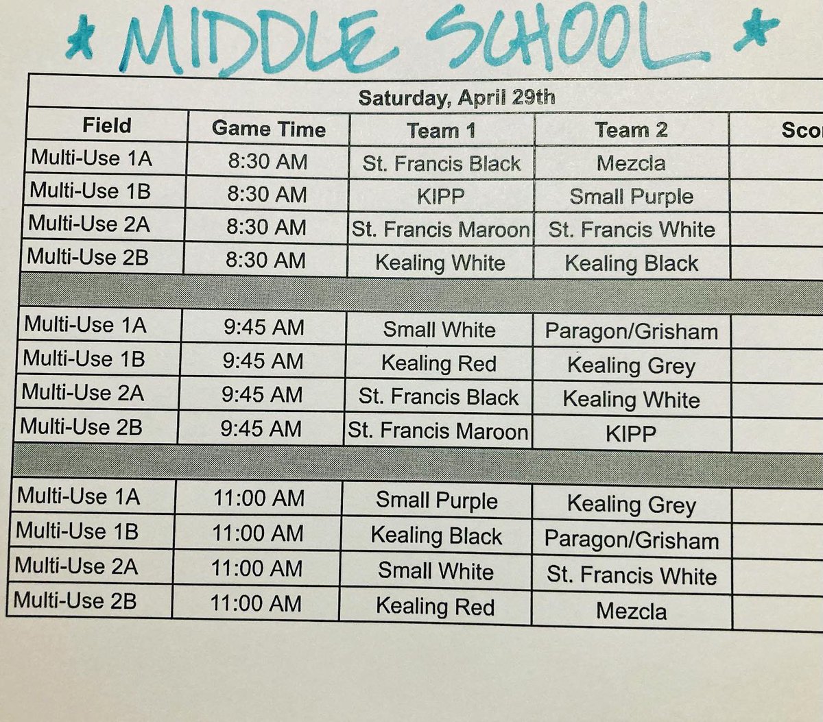 TUSC365 Spring League games are ON AS SCHEDULED for Saturday, April 29th… including high school playoff rounds! See you there!