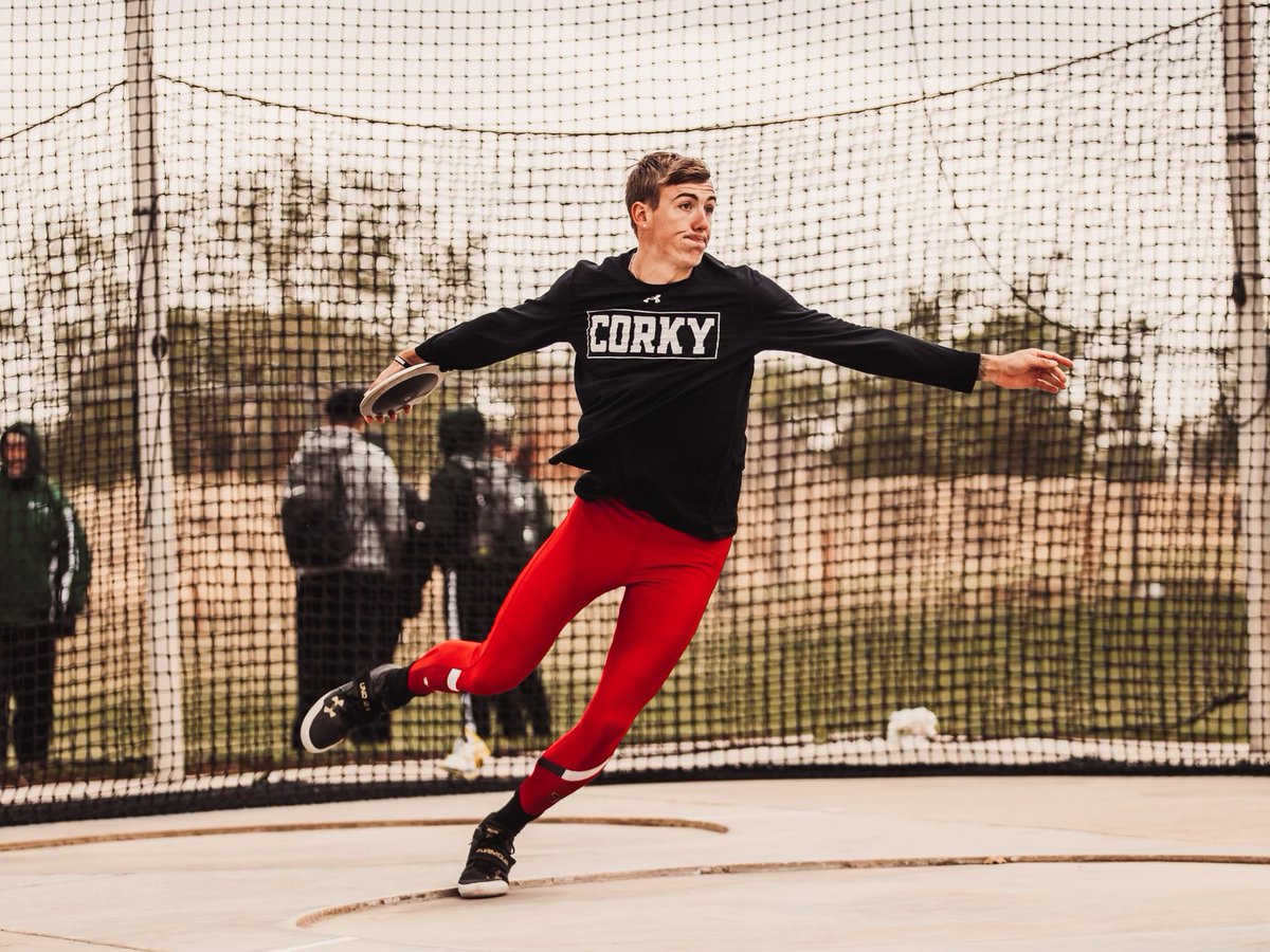 TexasTechTF's tweet photo. Our two decathletes wrap up the day for Tech competing in the men's 'B' discus section.

5. Cole Omlin - 42.85 (140-7) (PB, final throw 💪)
7. Joe Keys - 41.64 (136-7) (PB) https://t.co/QyrPUMTs03