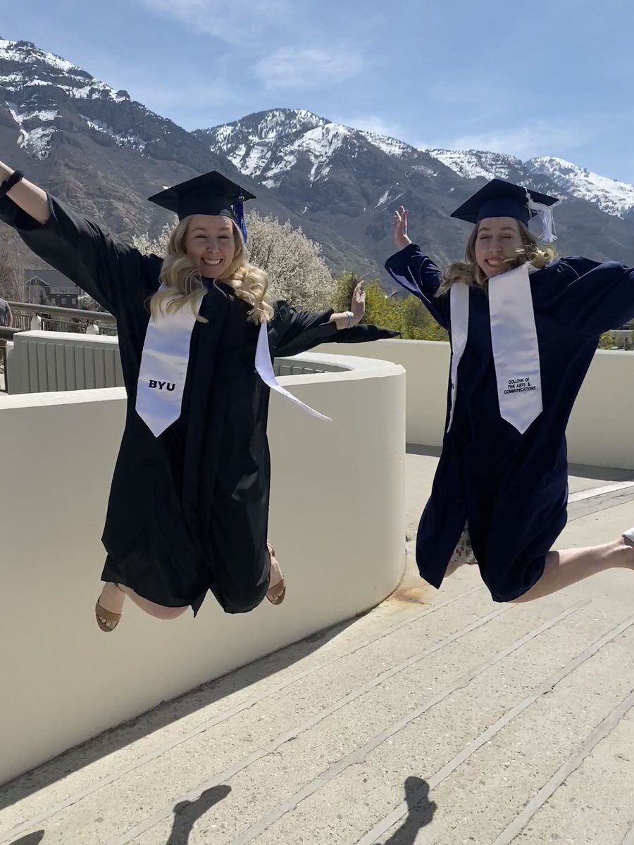 stephenjhaynes's tweet photo. So proud of these two wonderful daughters.  Ready to ‘go forth and serve’ #BYUgrad https://t.co/2b3PSwI9A5