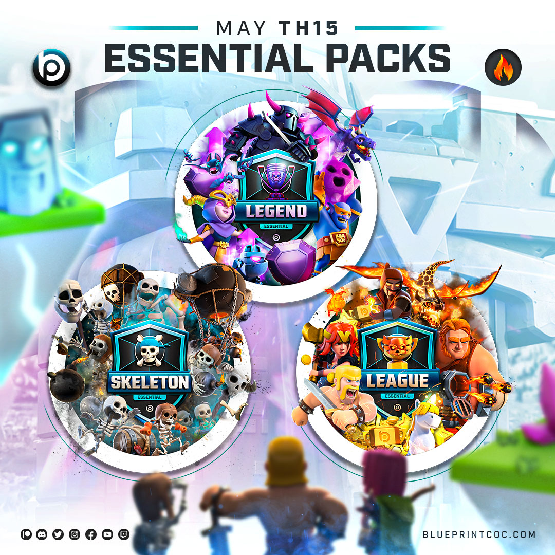 🥰┋Hello everyone! Our Every TH15 MUST-HAVE Packs are HERE!

▶ TH15 Skeleton Essential Pack
▶ TH15 Legends Essential Pack
▶ TH15 CWLeague Essential Pack

Link in the comments for more info 👇

🍀┋Best luck in CWL and the LL Season!

#ClashofClans | #LegendLeague