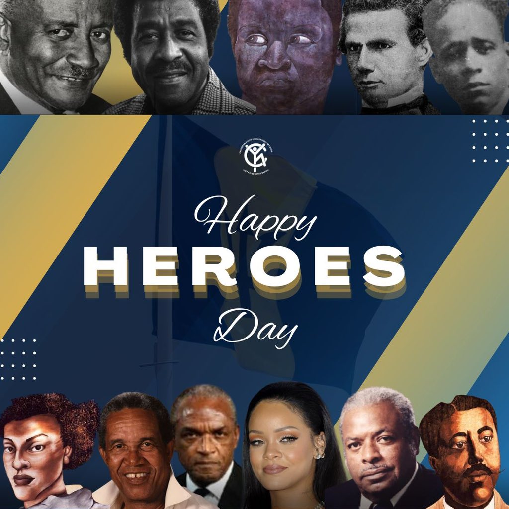 CYENBarbados's tweet photo. Today, we honor the brave and selfless men and women who have made significant contributions to our nation's development and progress. As we commemorate their legacy, let us strive to emulate their courage and dedication to building a better Barbados. Happy Heroes Day! 🎉🎖️🇧🇧 https://t.co/usN4uD8XGF