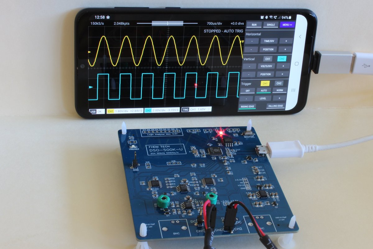 ScoppyScope's tweet photo. New product announcement. The #DSO500K-U is a non-wireless version of the popular DSO-500K oscilloscope. Specifications are similar except the DSO500K-U has an extended input voltage range of ±15V. Best of all - its only $23.50 plus shipping!

https://t.co/tALiTpWN0V https://t.co/ljFoQtQKmX