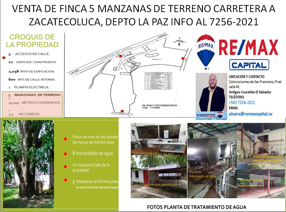 Buuu_uuuB's tweet photo. #BIENESRAICES #FINCA #ZACATECOLUCA #INVERSION #ELSALVADOR INFORMACION AL +503 7256-2021 https://t.co/HCDlFSN9Hr