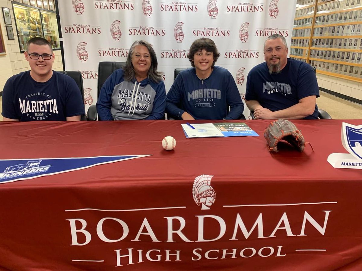 Kudos to student athlete Gavin Hyde — as he signed today to continue his baseball career at Marietta College.  Hyde, who has been the Spartans’ number one starter since his sophomore year made it official today at the high school.