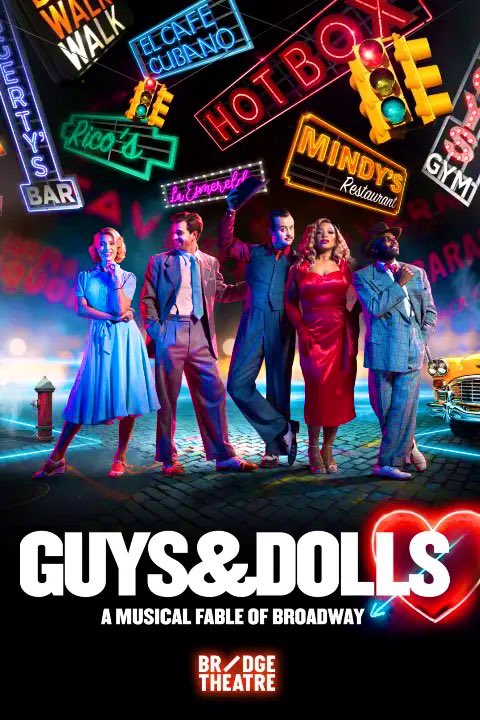 GraceLSDavidson's tweet photo. Saw Guys & Dolls @_bridgetheatre this eve & I loved it so much that I cried. The most amazing production with an extraordinary cast including @marishawallace as #Adelaide 🤩 & @CelindeSchoen as #SarahBrown The best musical with the best songs. 😍🕺👯♀️🎶 #LuckBeALadyTonight #GuysandDolls