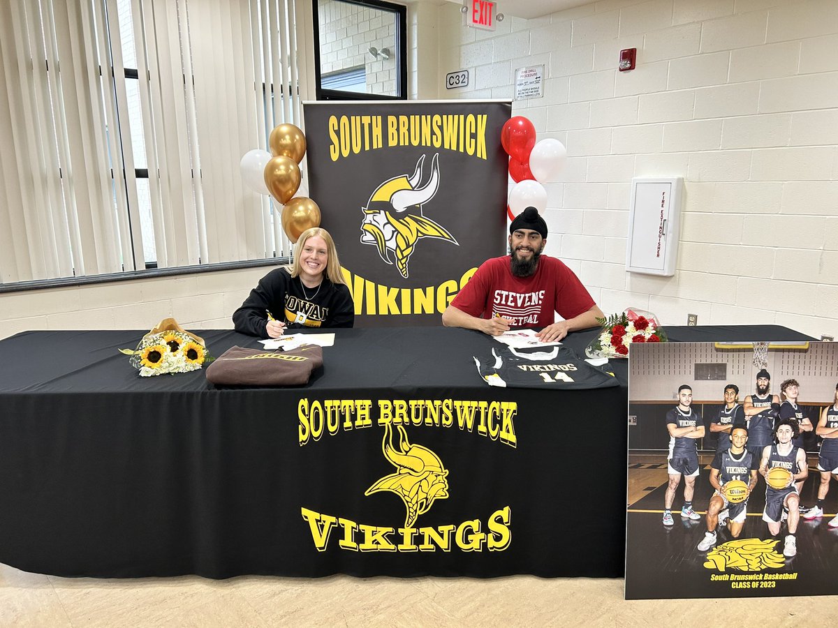 WeAreSBVikings's tweet photo. Congratulations to Girls’ Basketball player, Katie Rausch (Rowan University) &amp; Boys’ Basketball player, Harmehar Chhabra (Stevens Institute of Technology) on their official signing to play NCAA Basketball!!! We are so excited for the both of you! 🏀#ForeverVikings https://t.co/2YMUmqZpdl
