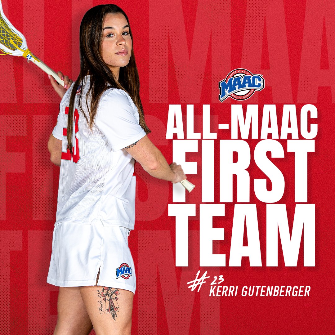 Huge congratulations to senior attacker being named All-MAAC first team!! Gutenberger finished the season leading the MAAC conference in goals (52) and goals averaged per game (3.01). she also tallied her 100th career goal, 100th career point, and her 100th career draw control.