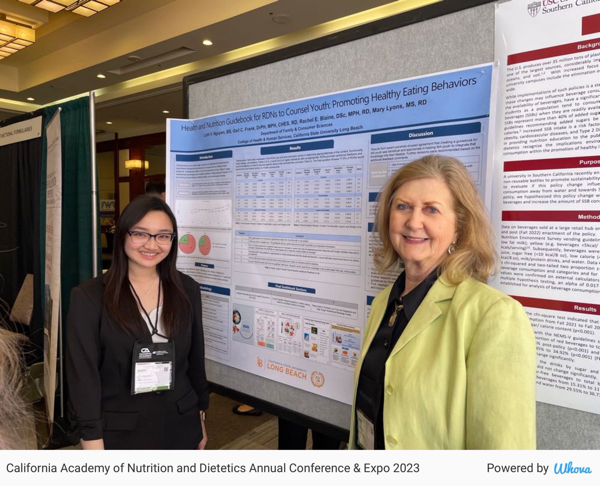 GigiFood's tweet photo. Linh Nguyen and Dr. Frank at Linh’s poster presentation. #CANDAC23 via Whova event app https://t.co/cmj1NrUIFd https://t.co/uoogR4UHde