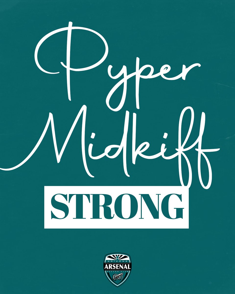 AZArsenalSC's tweet photo. Thoughts &amp; Prayers go out to Pyper Midkiff and the Midkiff Family at this time

Thank you to everyone that has reached out to show support

A gofundme account has been set up to help the player &amp; family:

https://t.co/0GQP162PXf

@ECNLgirls @ECNLboys @adidas @ImCollegeSoccer https://t.co/MxUzuI4qDu