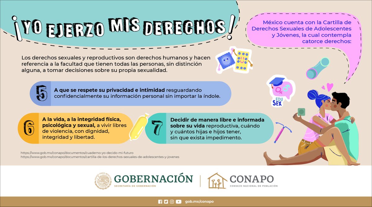 CONAPO_mx's tweet photo. Disfrutar plenamente de nuestra sexualidad es un derecho fundamental para la salud y el bienestar físico, mental y social.  

Consulta la Cartilla de Derechos Sexuales de las y los Adolescentes y Jóvenes: https://t.co/vAoR0rUBoU

@inmujeres @ImjuveMX @SIPINNA_MX
@CONAFE_mx https://t.co/M2NGUSof7V
