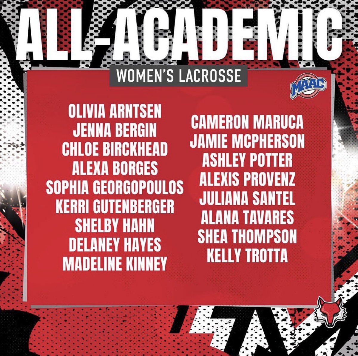 Congratulations to our 1️⃣7️⃣ recipients who this years All-MAAC academic team!!