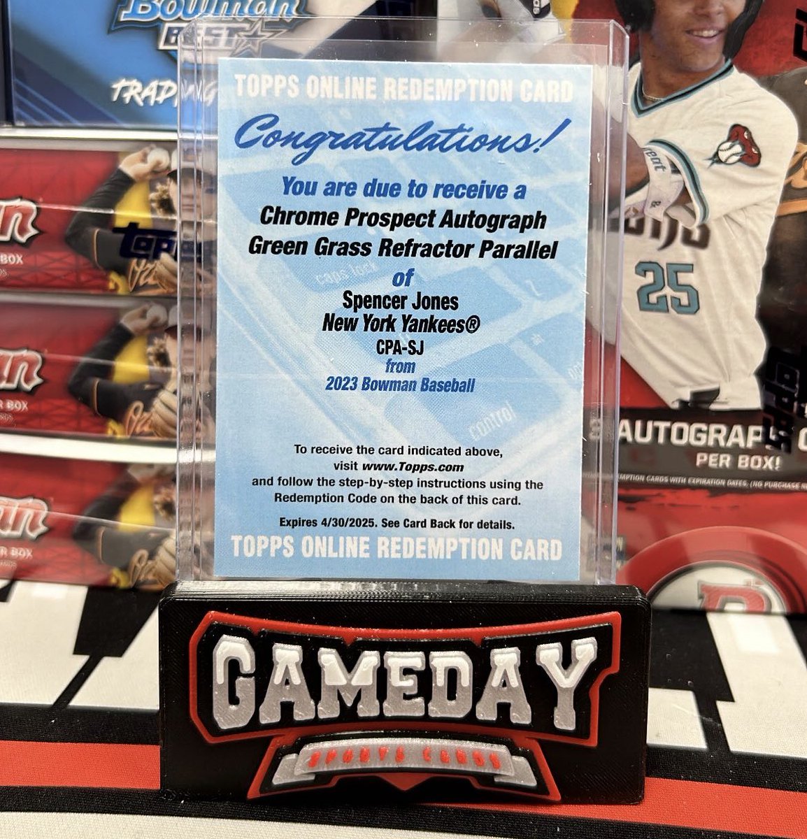 GameDayLv's tweet photo. 2023 Bowman Baseball released this week and it has not disappointed! Which prospects are you chasing? #Topps #Bowman #BowmanChrome #SpencerJones #AndruwJones https://t.co/PFQ3xPozCv