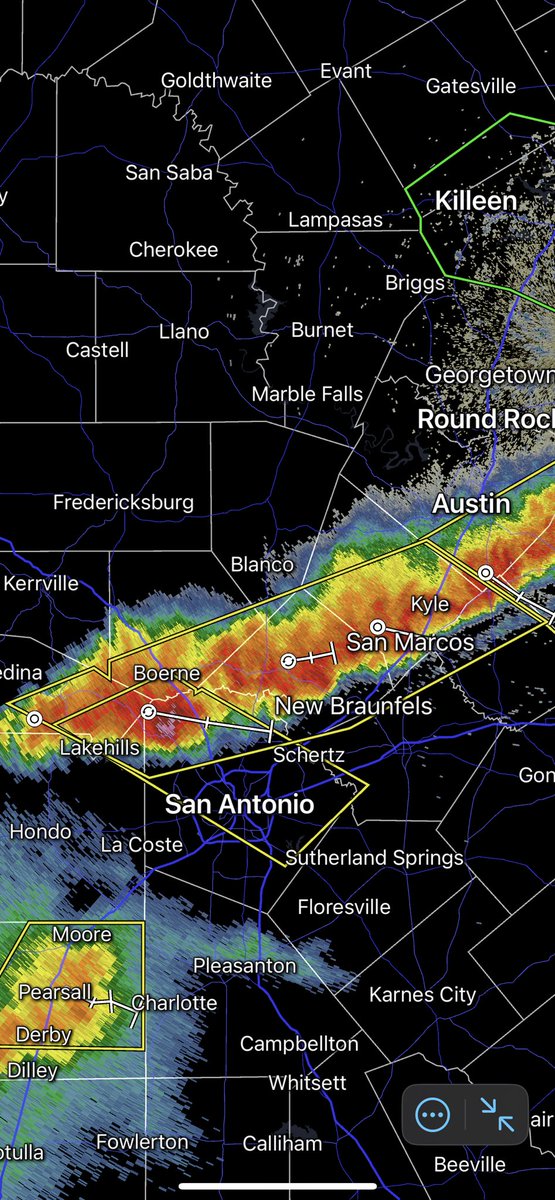 Severe Thunderstorm Warning for Bexar, Bandera, Guadalupe, and Kendall counties until 7 p.m. an update at 6:30 on WOAI: WOAI.com/listen