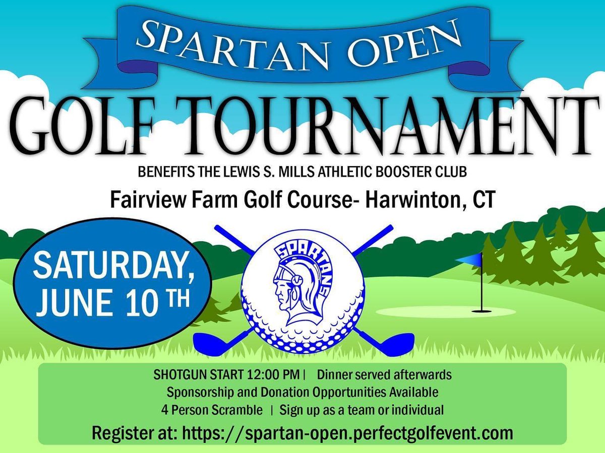 LsmBoosterClub's tweet photo. This isn’t just a golf tournament- you can register for just dinner!  A night out with a fantastic raffle &amp; silent auction supporting the Lewis Mills Athletic Booster Club.  Register online today!!  ⚽️🏀🎾🏐🥍⛳️

https://t.co/gS4Q7Oiowx — At Fairview Farm Golf Course https://t.co/wdjBkbUrvg