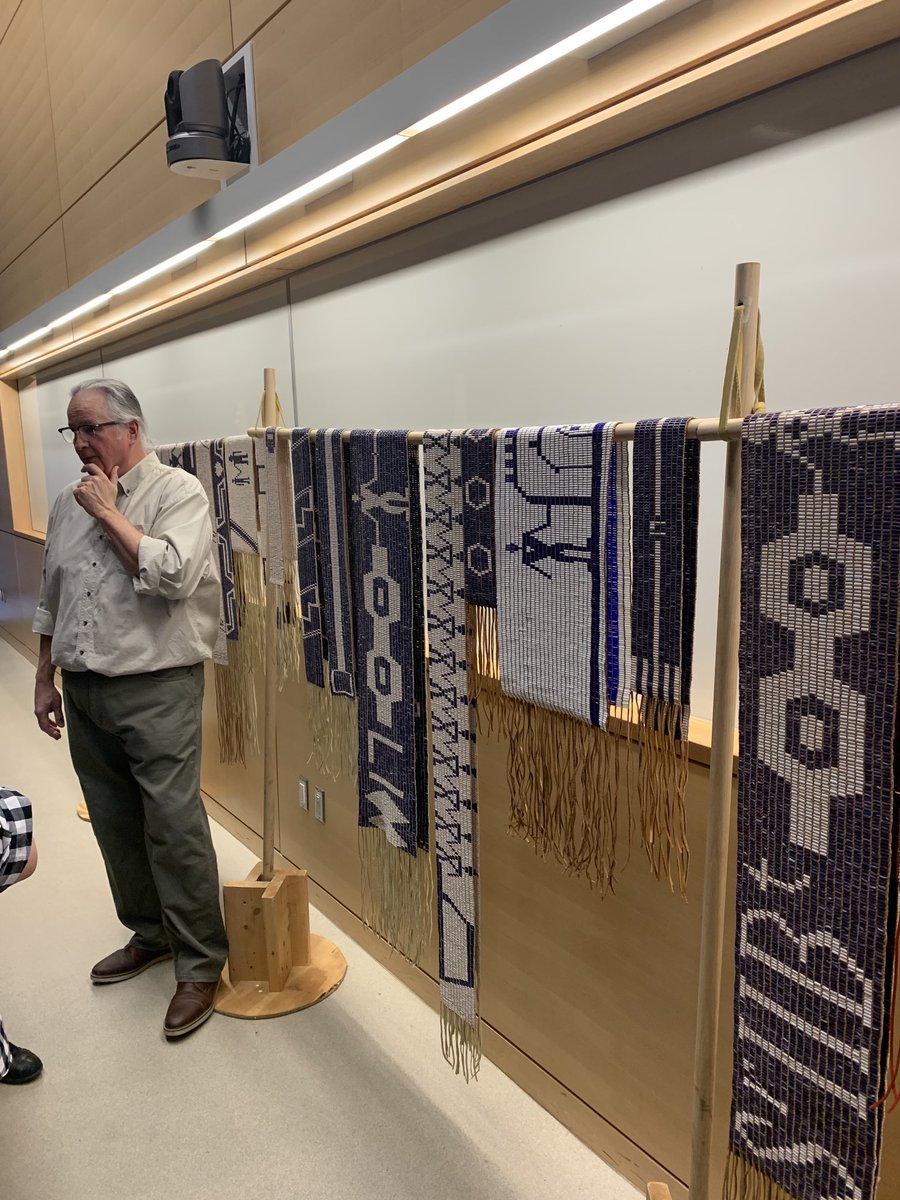 jesannwa's tweet image. #grateful to Brian Charles for teaching us about the history of #Anishinaabe Wampum Belts. I had no idea the history of this land had been recorded in this way! And far more accurately than my colonizing ancestors did might I add! #IkMath2023 #Truth #History
