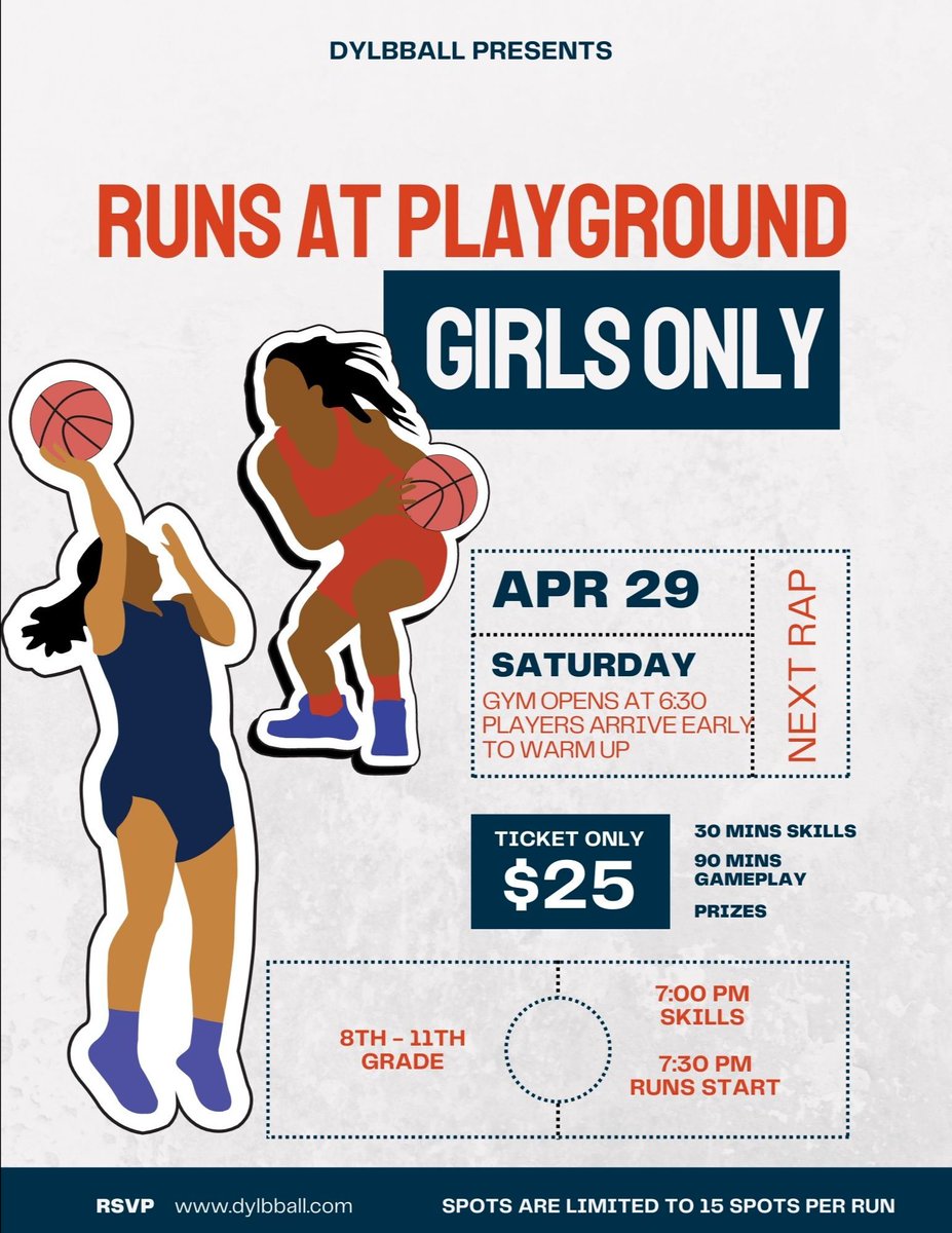 dylbball's tweet photo. DYLBBALL presents Runs at Playground (RAP) Girls ONLY Runs - https://t.co/hFfCdsSDv7 https://t.co/8b4PSuLNG7