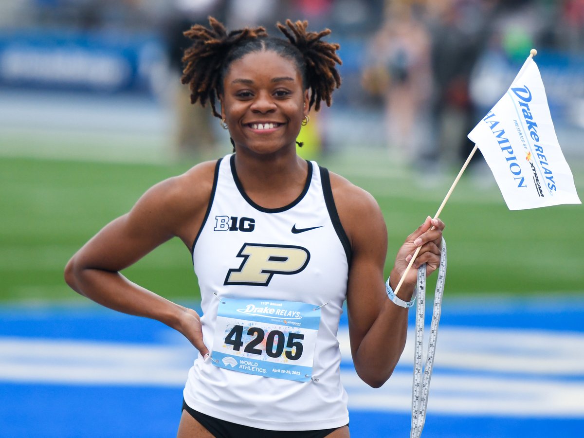 Drake Relays Champion!! 🥇

Cierra Williams wins the 400m! She earns Purdue's first Drake Relays title in an individual women's event since 2018.

#BoilerUp 🚂