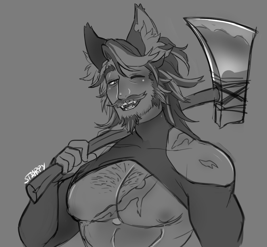 starpyrate's tweet image. Basil makes an stinker named Boss
I make a dilfy gijinka
this is the way of the world
#werework