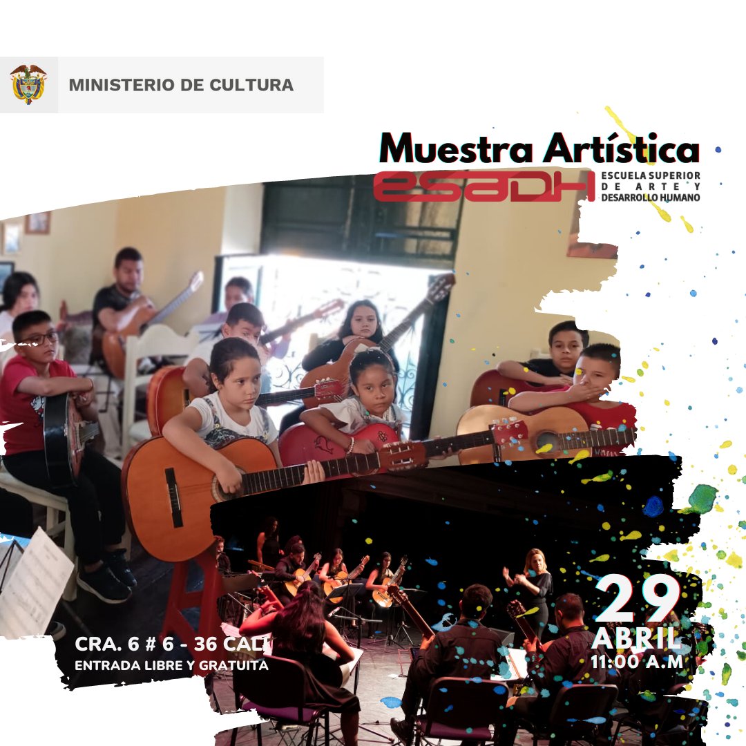 Esadh_col's tweet photo. Este sábado 29 de abril a las 11:00 am será la #MuestraArtística de nuestros proceso formativos apoyados por @mincultura a través del programa de concertación cultural 2023. https://t.co/ujUdj4haRp