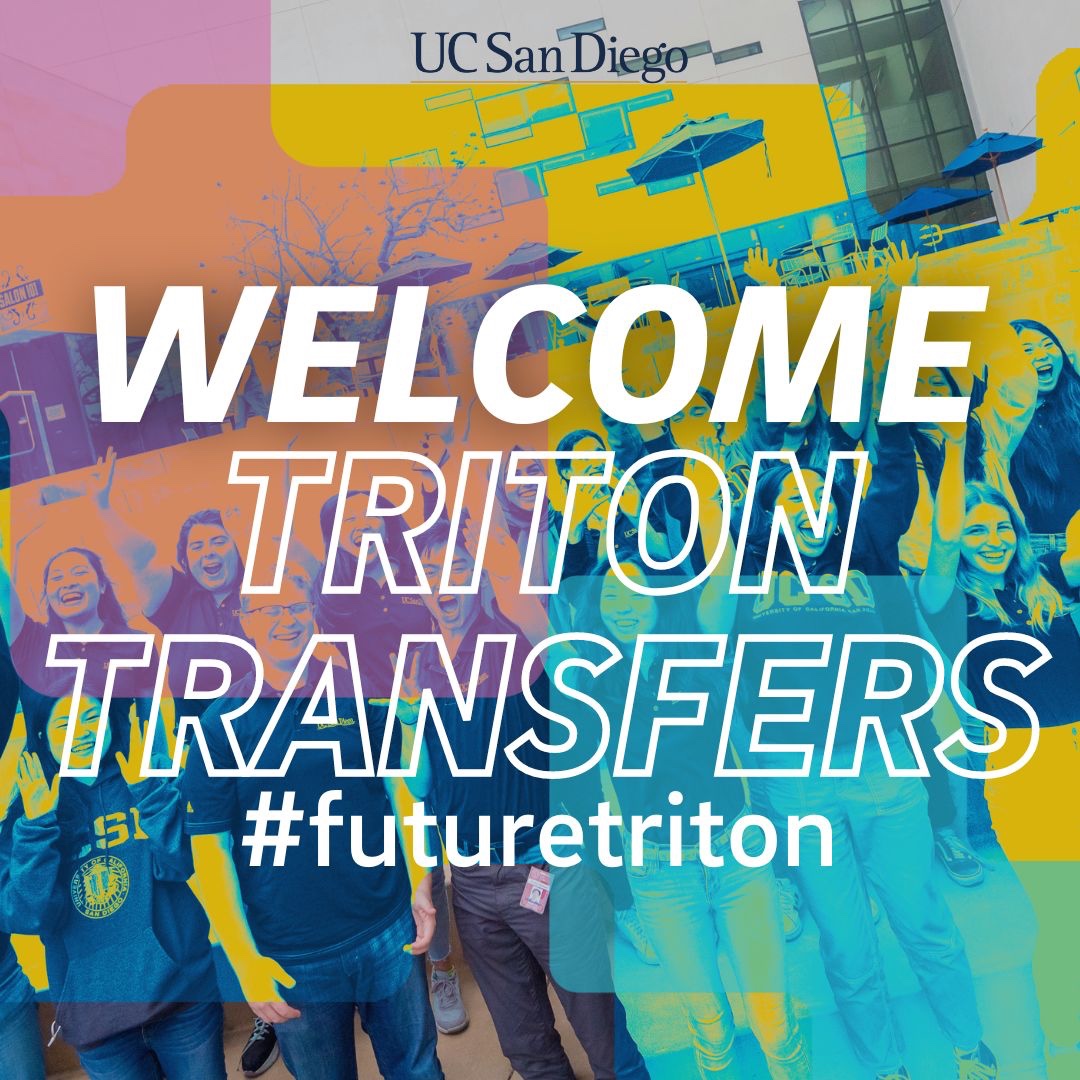 UCSanDiego's tweet photo. Congratulations to our newest #TransferTritons! π± All application decisions for transfer applicants are now available in the Applicant Portal.
Be sure to accept your offer of admission by June 1st and head to https://t.co/y42DgnsdWW to accept your offer! https://t.co/TyaRana6e2