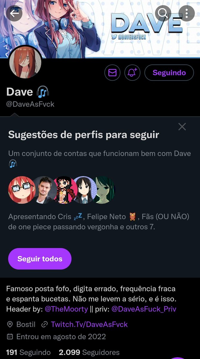 AniRatio's tweet photo. @DaveAsFvck Dave pq teu follow me recomenda Felipe Neto 🤨 https://t.co/7rbhHvZvah