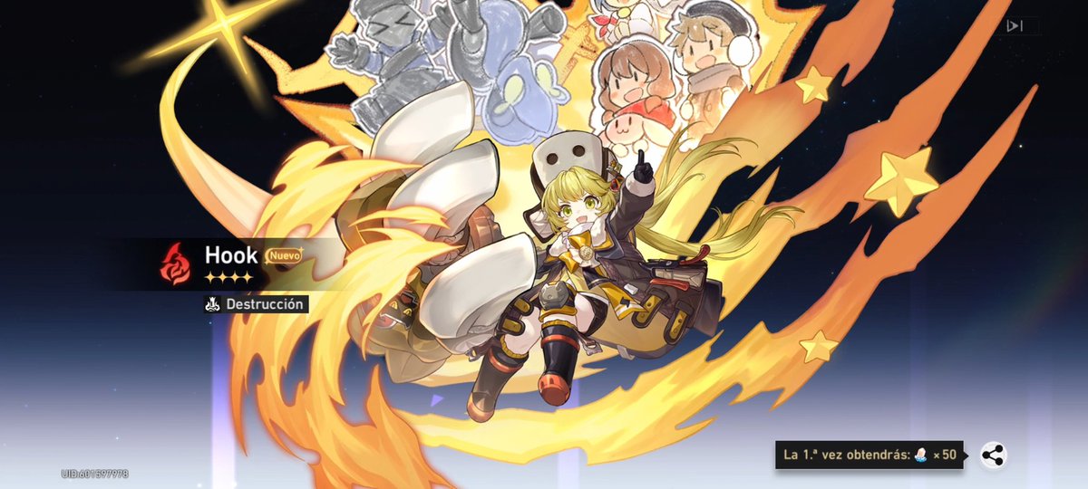 Mi primera tirada y me salió la pendeja esta, yo quería a Himiko 5 estrellas