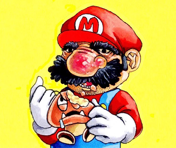 マリオの映画を見に行きたいという事で かなり昔に描いたマリオの絵  #マリオ #イラスト