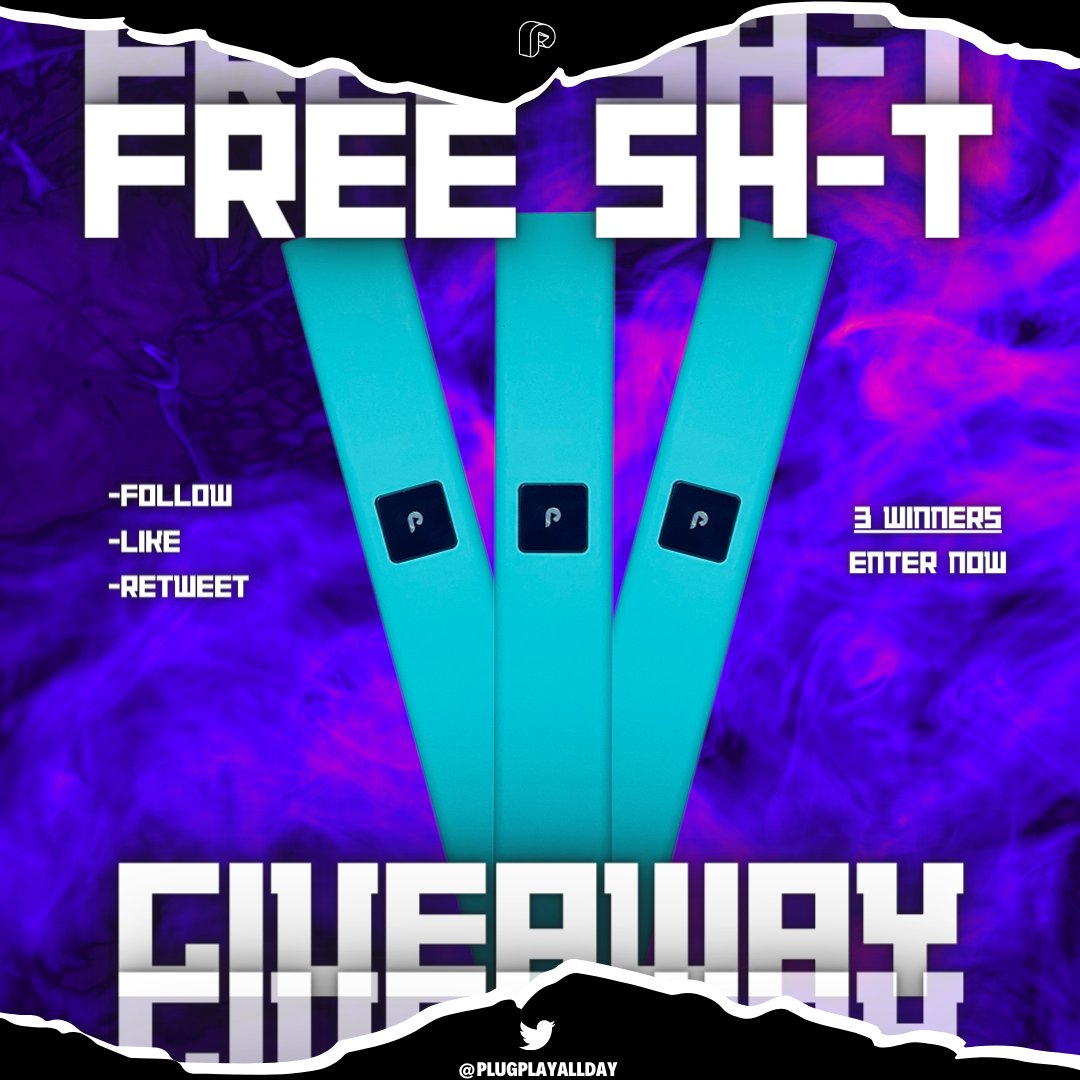 🔵FREE SH*T FRIDAY🔵
We're giving 3 followers a chance to win our EXCLUSIVE AQUA BATTERY! (1 set each)

To Enter: 
1) Must be following <a href="/plugplayallday/">Official PLUGPLAY™</a> 
2) RT+Like this post

📢US participants only
🚫NO CANNABIS INCLUDED
🏆Winners announced May 3rd