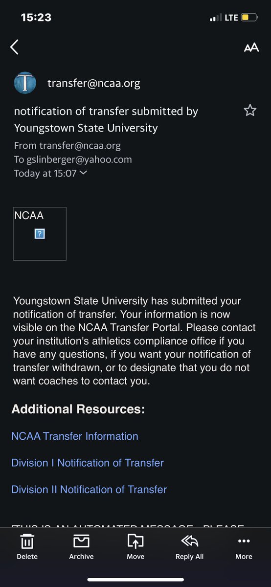 I am very thankful for my time at YSU and wish then nothing but the best. After consideration, I have decided to enter the transfer portal with 4 years of eligibility