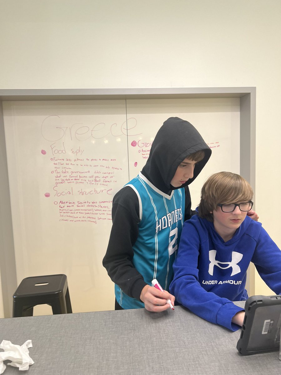 JMitch2022's tweet photo. I love that my students get creative in our new space in @diemer_pta they get to use the white board doors to research the golden age of their choose! Later, they will organize the notes in Cornell form, and make a museum exhibit😆 https://t.co/B3ZbY7zJL6