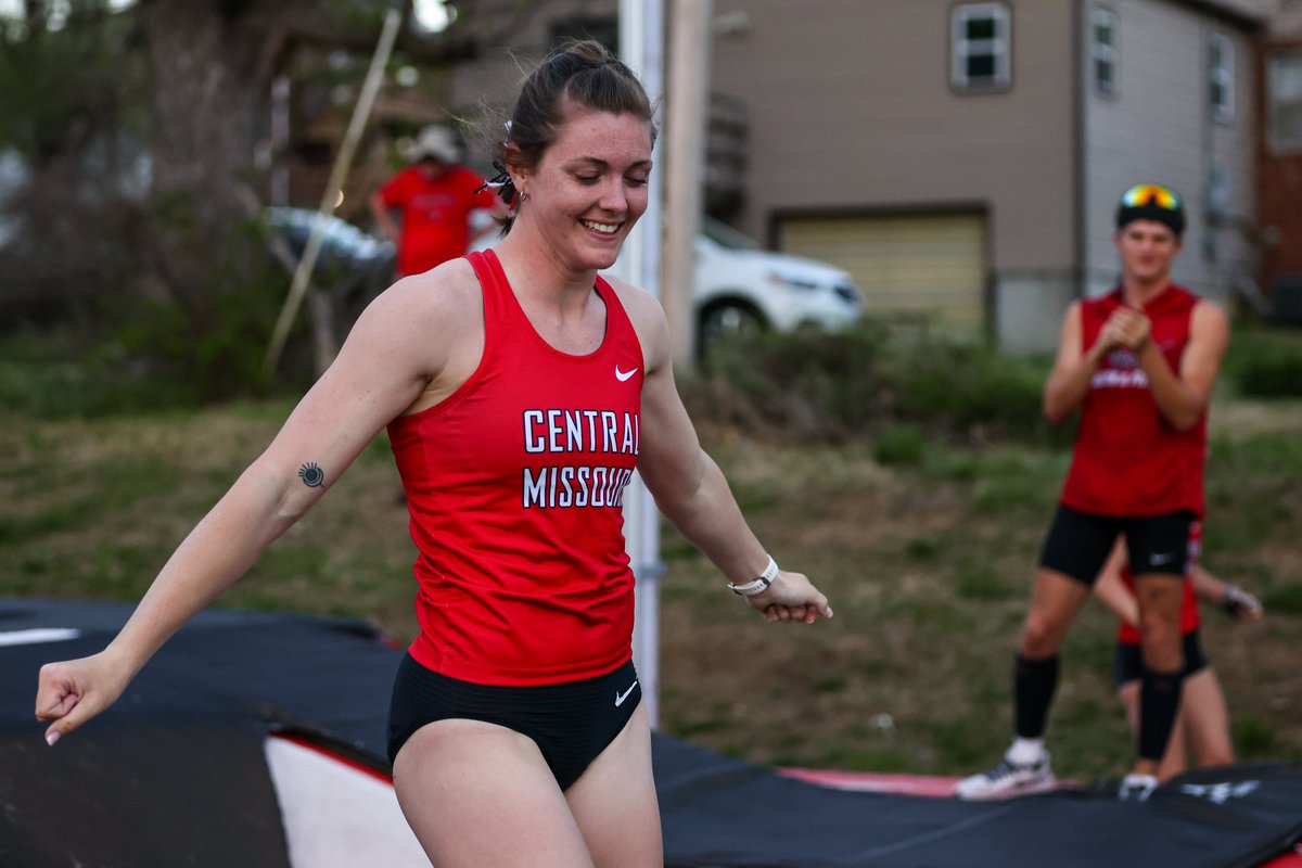 UCMTF's tweet photo. SCHOOL RECORD (AGAIN!)

For the 2nd time in 2⃣ weeks, Madi Wulfekotter sets a new school record in the pole vault, jumping a record 4.31m (14-1.75) to win the event at the @DrakeRelays!

Her mark is the best in @NCAADII this season &amp; tied for 8th-best in D-II history!

#teamUCM https://t.co/VqJoxZ8qjr