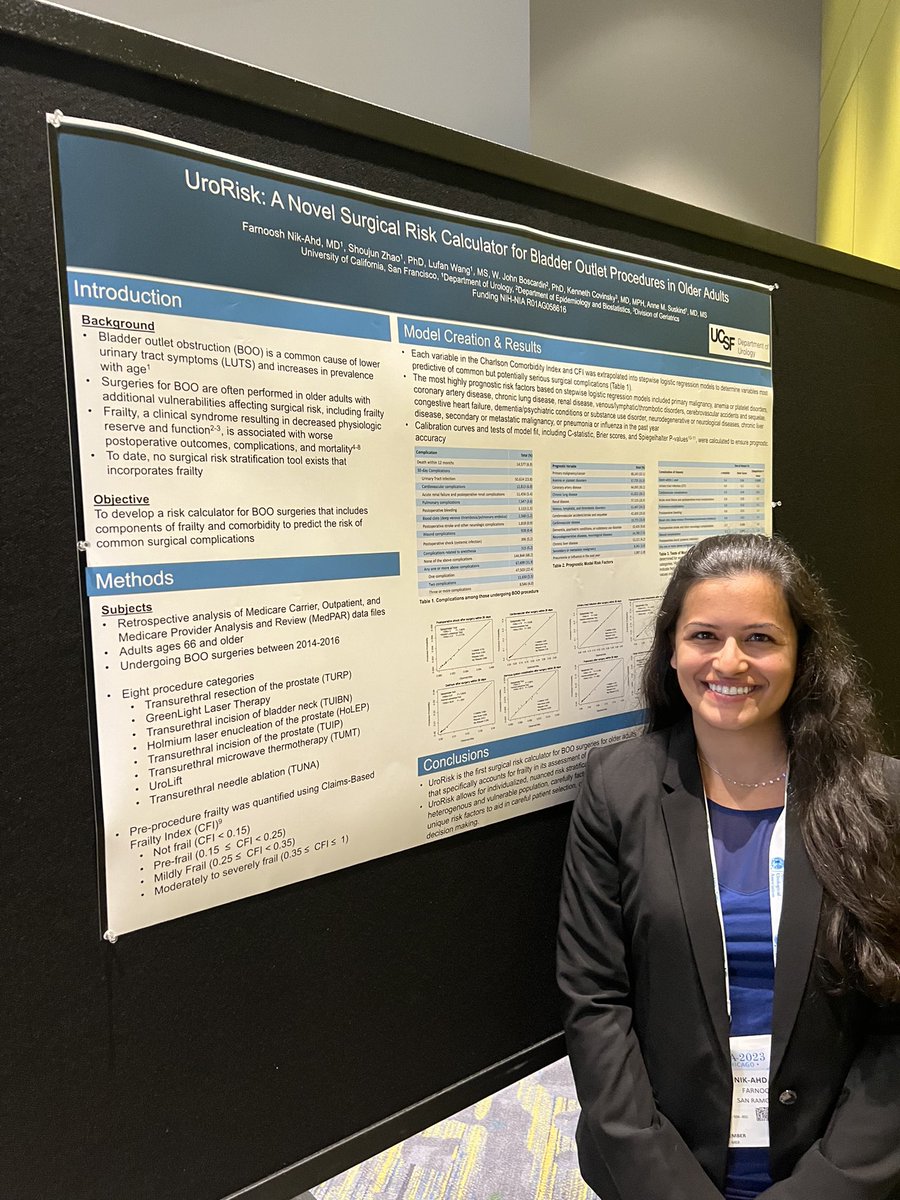 Anne Suskind (@uro_kind) on Twitter photo Great job presenting today on the UroRisk calculator for older adults with bladder outlet obstruction <a href="/FarnooshMD/">Farnoosh Nik-Ahd</a>!! You are a star! #AUA2023 #ucsfurology Great job presenting today on the UroRisk calculator for older adults with bladder outlet obstruction <a href="/FarnooshMD/">Farnoosh Nik-Ahd</a>!! You are a star! #AUA2023 #ucsfurology