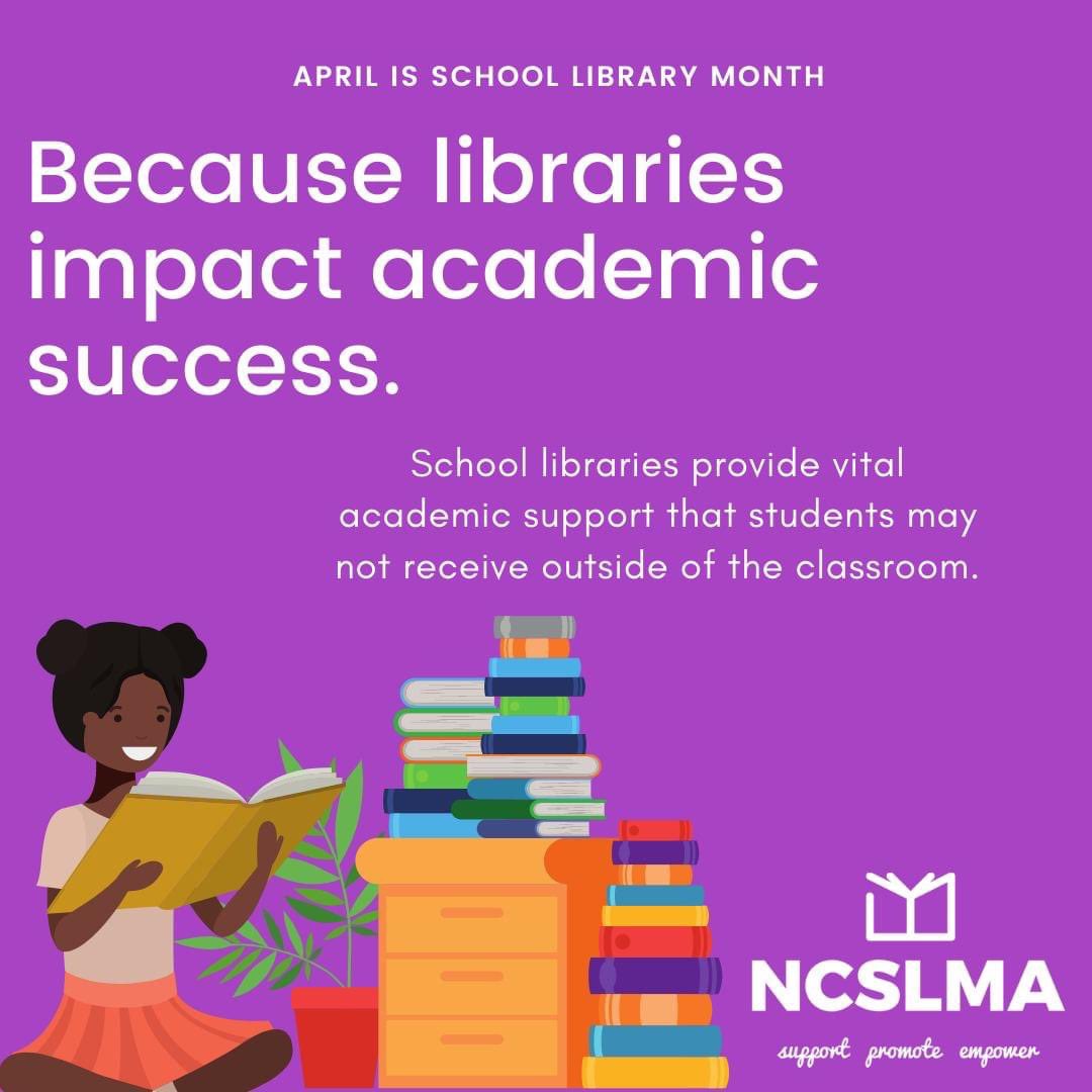 On this Friday of National Library Week, we celebrate the impact of our libraries. Research shows that students perform better academically when they have a library with a full time certified librarian. 
ala.org/tools/research… scholastic.com/SLW2016/index.…