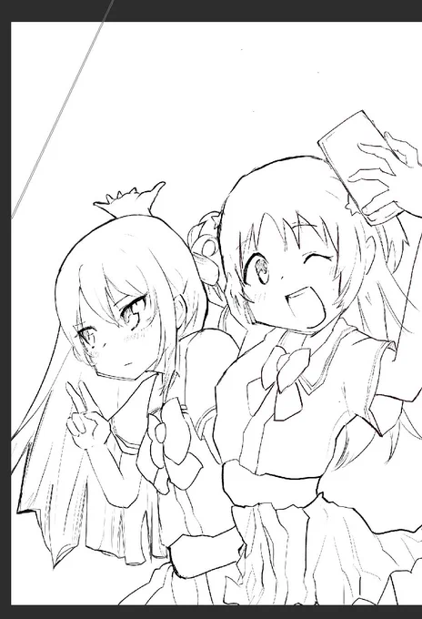 ありかり 線画 
