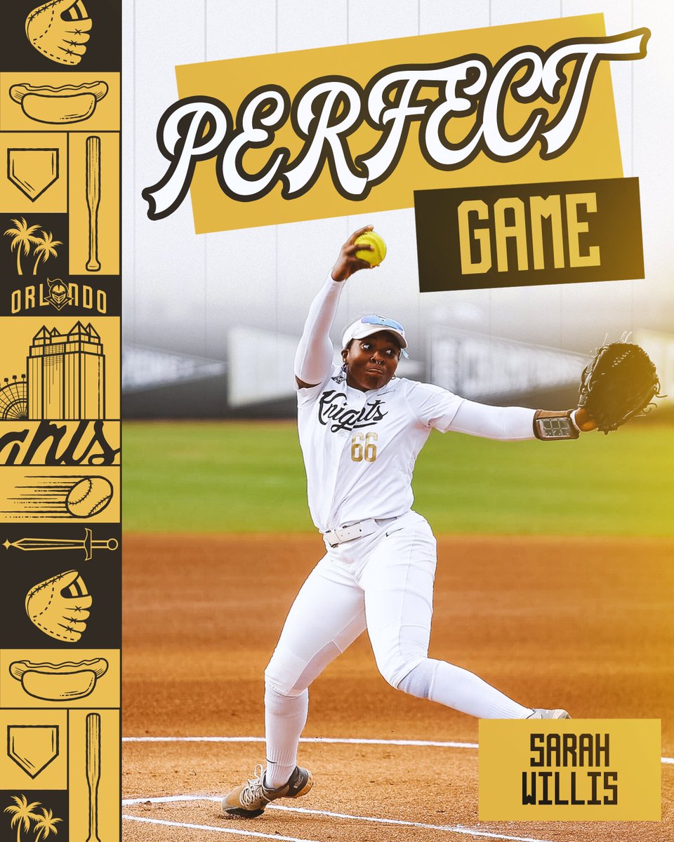 UCF Softball (@ucf_softball) on Twitter photo SARAH THROWS THE THIRD PERFECT GAME IN PROGRAM HISTORY!!!!!! SARAH THROWS THE THIRD PERFECT GAME IN PROGRAM HISTORY!!!!!!